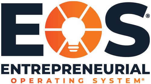 EOS logo with lightbulb design