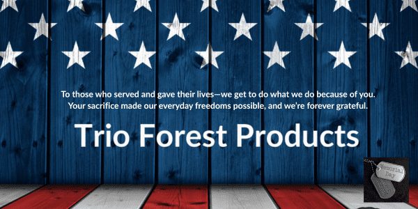 Patriotic tribute by Trio Forest Products