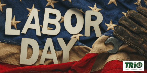 Tools and gloves with Labor Day sign
