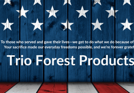 Patriotic tribute by Trio Forest Products
